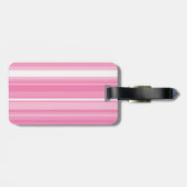 Rosa Streifen Gepäckanhänger (Rückseite horizontal)