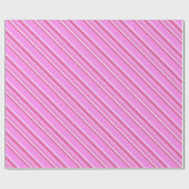Rosa Streifen Geschenkpapier (Flach)