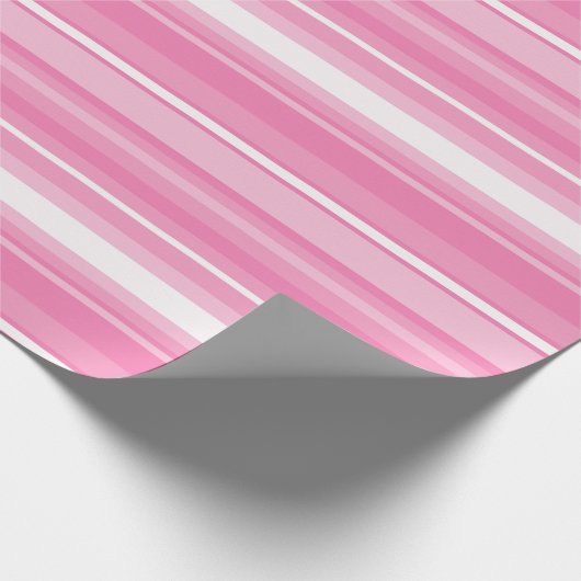 Rosa Streifen Geschenkpapier (Ecke)