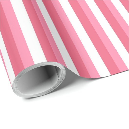 Rosa Streifen Geschenkpapier (Rolleneckpunkt)