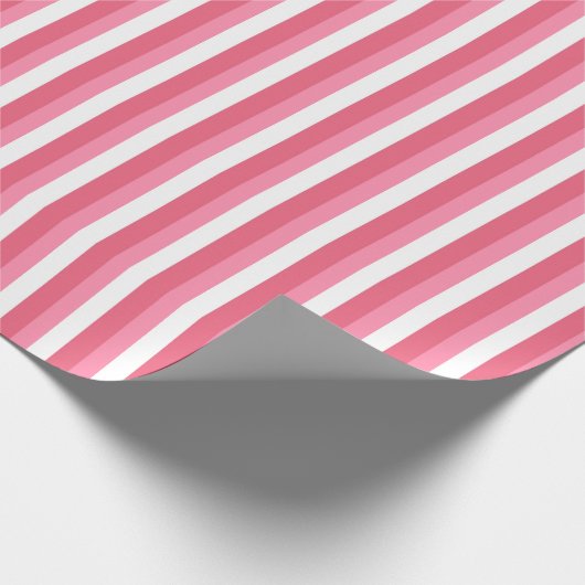 Rosa Streifen Geschenkpapier (Ecke)