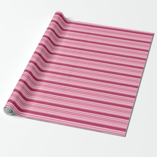 Rosa Streifen Geschenkpapier (Ungerollt)