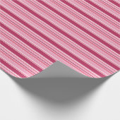 Rosa Streifen Geschenkpapier (Ecke)