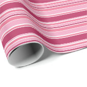 Rosa Streifen Geschenkpapier (Rolleneckpunkt)