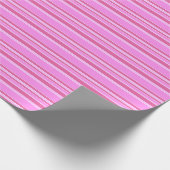 Rosa Streifen Geschenkpapier (Ecke)