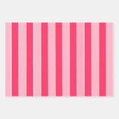 Rosa Streifen Geschenkpapier Set (Vorderseite 3)