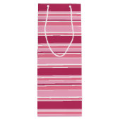 Rosa Streifen Geschenktüte Für Weinflaschen (Rückseite)