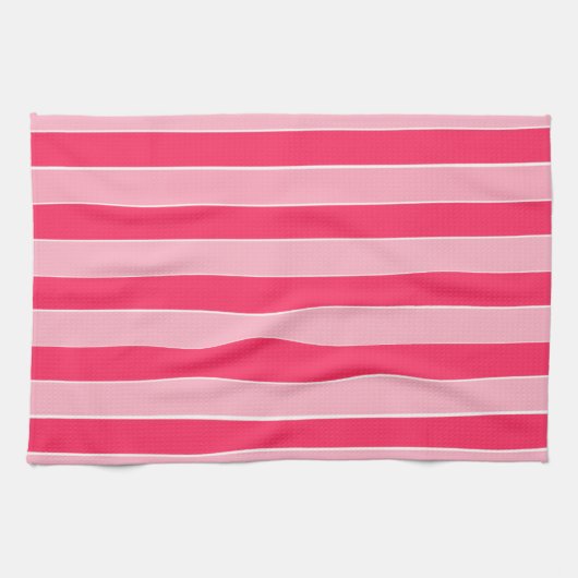 Rosa Streifen Geschirrtuch (Horizontal)