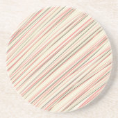 Rosa Streifen Getränkeuntersetzer (Vorne)