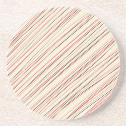 Rosa Streifen Getränkeuntersetzer (Vorne)