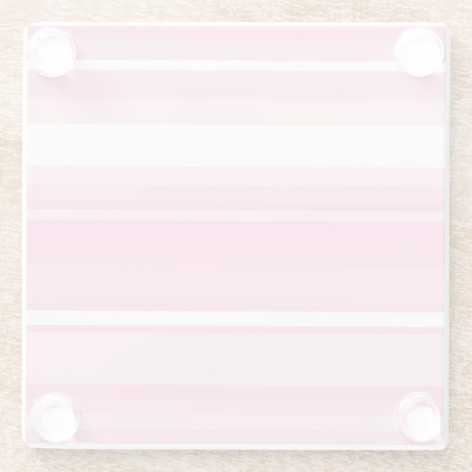 Rosa Streifen Glasuntersetzer (Rückseite)