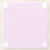 Rosa Streifen Glasuntersetzer (Rückseite)