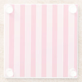 Rosa Streifen Glasuntersetzer (Rückseite)