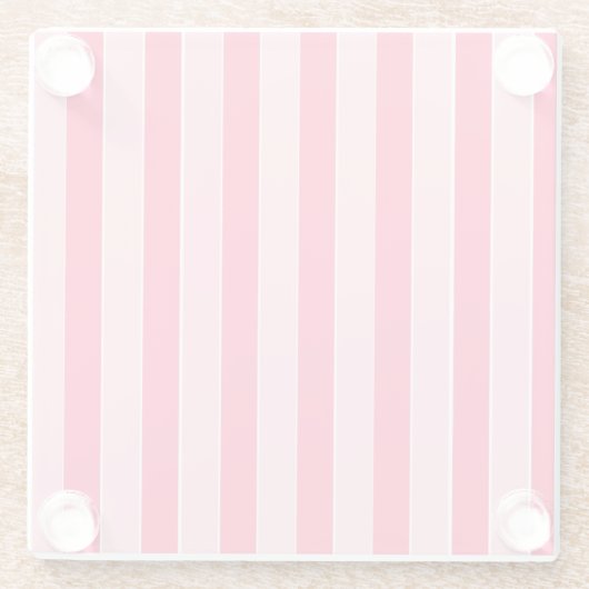Rosa Streifen Glasuntersetzer (Rückseite)