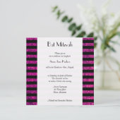 Rosa Streifen, Glitzer Streifen, Linien, Bat Mitzv Einladung (Stehend Vorderseite)