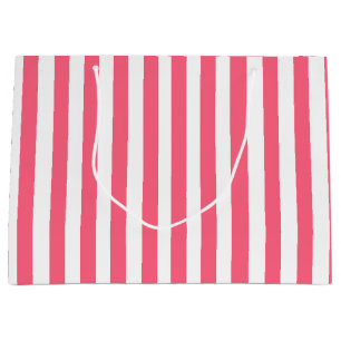 Rosa Streifen Große Geschenktüte