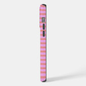 Rosa Streifen-Handyhülle iPhone Hülle (Linke Seite)