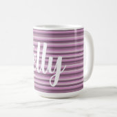 Rosa Streifen Kaffeetasse (VorderseiteRechts)