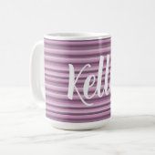 Rosa Streifen Kaffeetasse (Vorderseite Links)