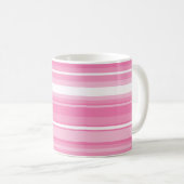 Rosa Streifen Kaffeetasse (VorderseiteRechts)