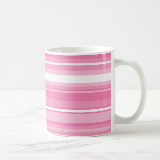 Rosa Streifen Kaffeetasse (Rechts)