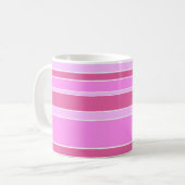 Rosa Streifen Kaffeetasse (Vorderseite Links)
