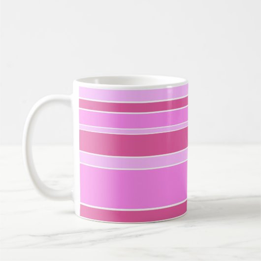 Rosa Streifen Kaffeetasse (Links)