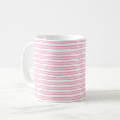 Rosa Streifen Kaffeetasse (Vorderseite Links)