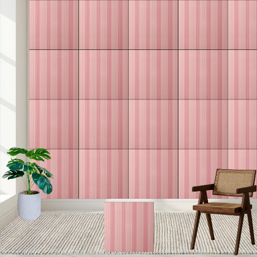 Rosa Streifen Keramik Tile Style 2 Fliese