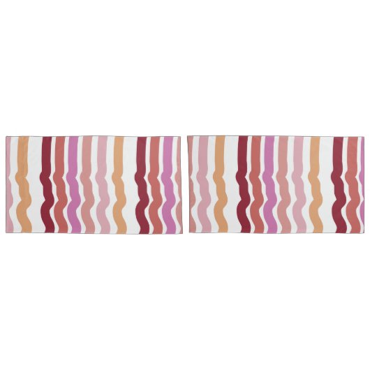 Rosa Streifen Kissenbezug (Rückseite-Set)