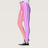 Rosa Streifen Klassische Leggings (Links)