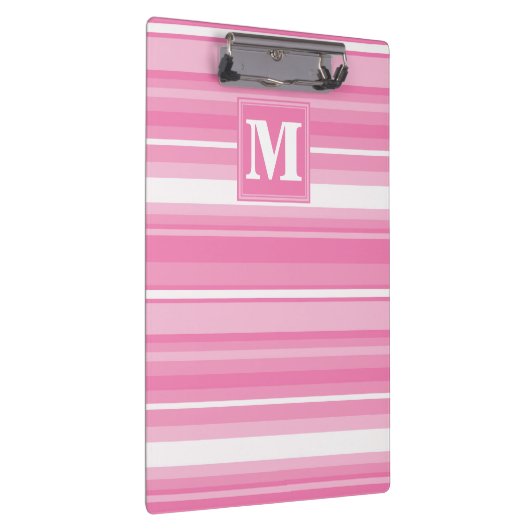 Rosa Streifen Klemmbrett (Rechts)