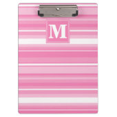 Rosa Streifen Klemmbrett (Vorderseite)