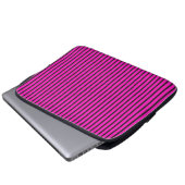 Rosa Streifen Laptopschutzhülle (Vorne Knopf)