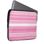Rosa Streifen Laptopschutzhülle (Vorne Rechts)