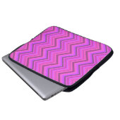 Rosa Streifen Laptopschutzhülle (Vorne Knopf)