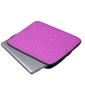 Rosa Streifen Laptopschutzhülle (Vorne Knopf)