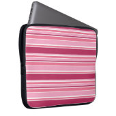 Rosa Streifen Laptopschutzhülle (Vorne Rechts)