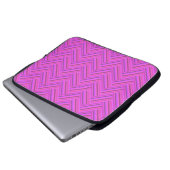 Rosa Streifen Laptopschutzhülle (Vorne Knopf)