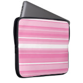 Rosa Streifen Laptopschutzhülle (Vorne Rechts)