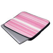 Rosa Streifen Laptopschutzhülle (Vorne Knopf)