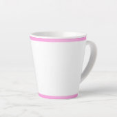 Rosa Streifen Latte Tasse (Rechte Ecke)