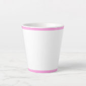 Rosa Streifen Latte Tasse (Vorderseite)