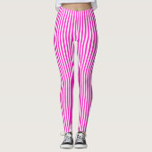 Rosa Streifen Leggings (Vorderseite)