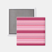 Rosa Streifen Magnet (Vorderseite/Rückseite)