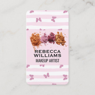 Rosa Streifen   Makeup Foundation Powder Visitenkarte
