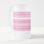 Rosa Streifen Mattglas Bierglas (Vorderseite Links)