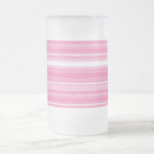 Rosa Streifen Mattglas Bierglas (Mittel)