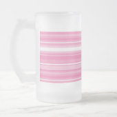 Rosa Streifen Mattglas Bierglas (Links)