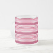 Rosa Streifen Mattglastasse (Vorderseite Links)